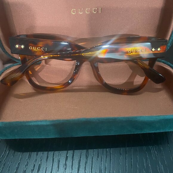 Gucci GG1082O Designer Frames Havana Color - No Lenses BUY NOW, PAY LATER - Picture 8 of 8